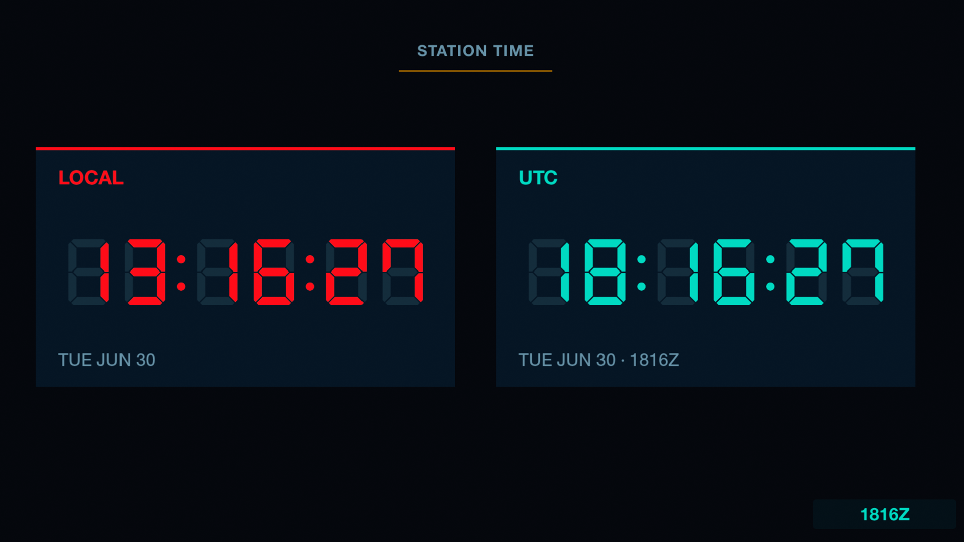 Station time clock